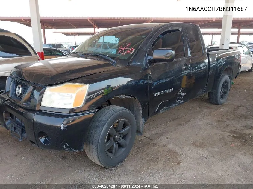 2011 Nissan Titan S VIN: 1N6AA0CH7BN311687 Lot: 40284287