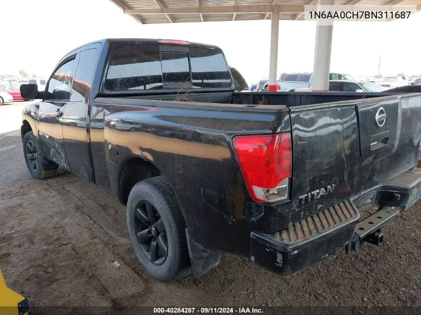 2011 Nissan Titan S VIN: 1N6AA0CH7BN311687 Lot: 40284287