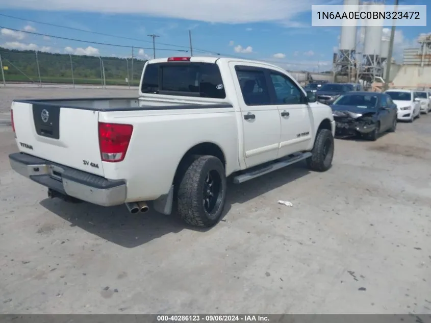 2011 Nissan Titan Sv VIN: 1N6AA0EC0BN323472 Lot: 40286123