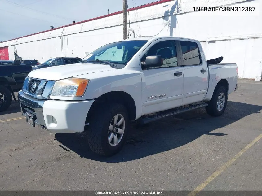 2011 Nissan Titan Sv VIN: 1N6BA0EC3BN312387 Lot: 40303625