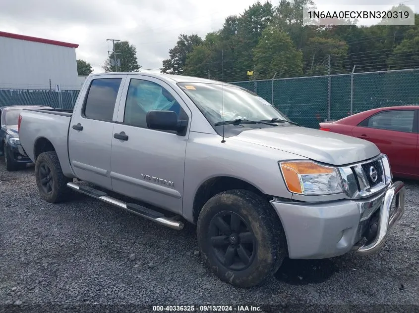 2011 Nissan Titan Sv VIN: 1N6AA0ECXBN320319 Lot: 40336325