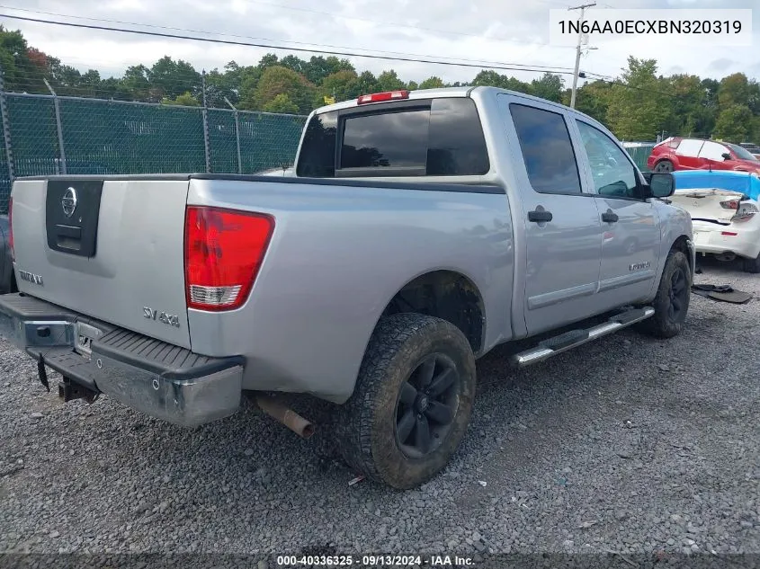 1N6AA0ECXBN320319 2011 Nissan Titan Sv