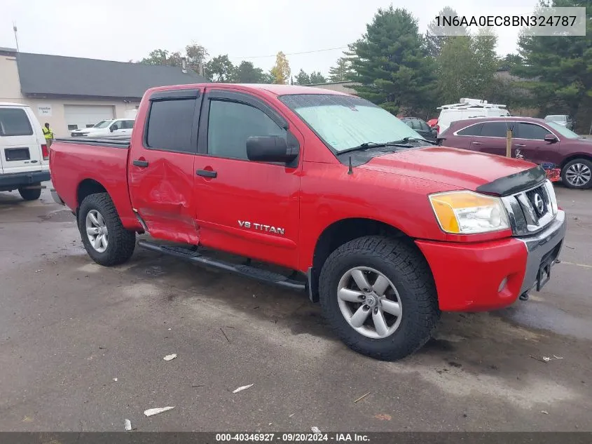 2011 Nissan Titan Sv VIN: 1N6AA0EC8BN324787 Lot: 40346927