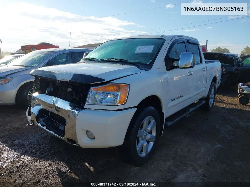 2011 Nissan Titan S/Sv/Sl/Pro-4X VIN: 1N6AA0EC7BN305163 Lot: 40371742