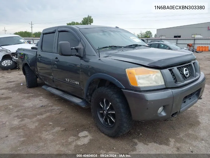 2011 Nissan Titan Pro-4X VIN: 1N6BA0ECXBN303380 Lot: 40404935