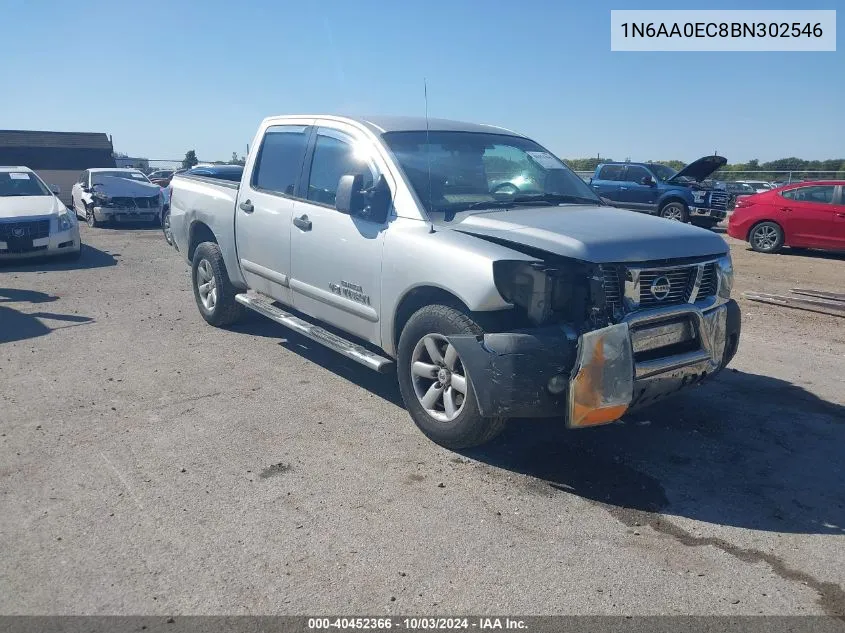 2011 Nissan Titan Sv VIN: 1N6AA0EC8BN302546 Lot: 40452366