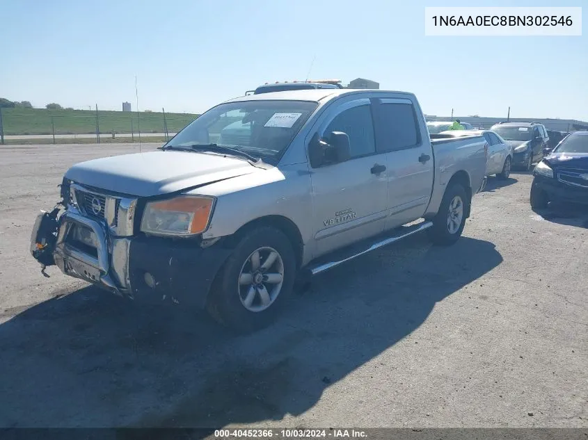 2011 Nissan Titan Sv VIN: 1N6AA0EC8BN302546 Lot: 40452366