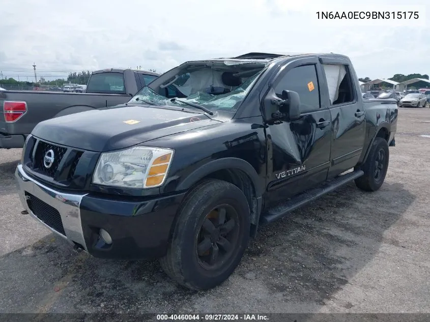 2011 Nissan Titan Pro-4X VIN: 1N6AA0EC9BN315175 Lot: 40460044