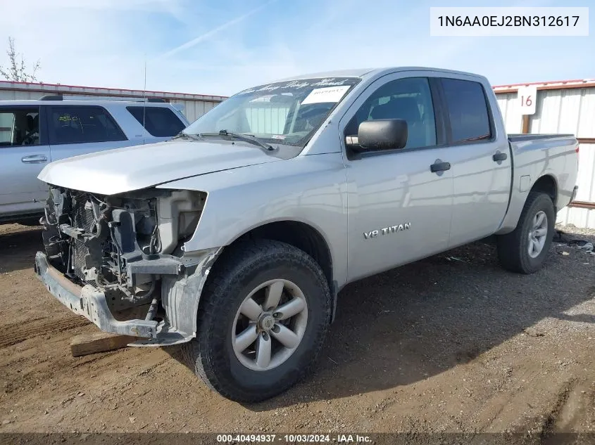 2011 Nissan Titan Sl VIN: 1N6AA0EJ2BN312617 Lot: 40494937