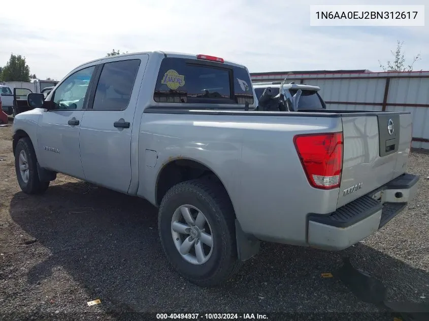 2011 Nissan Titan Sl VIN: 1N6AA0EJ2BN312617 Lot: 40494937