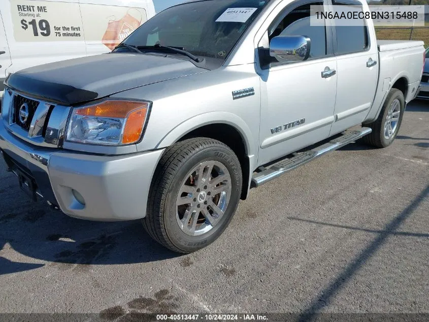 2011 Nissan Titan S/Sv/Sl/Pro-4X VIN: 1N6AA0EC8BN315488 Lot: 40513447