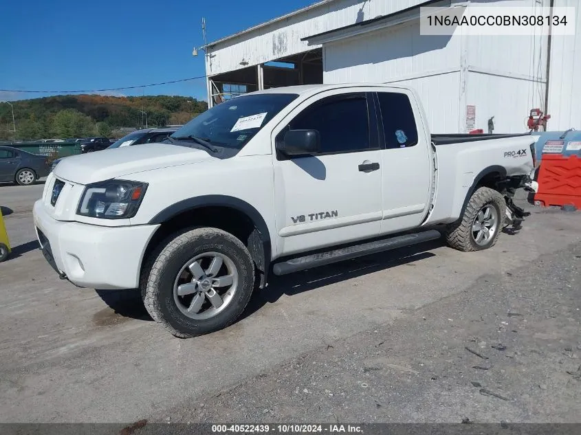 2011 Nissan Titan Pro-4X VIN: 1N6AA0CC0BN308134 Lot: 40522439