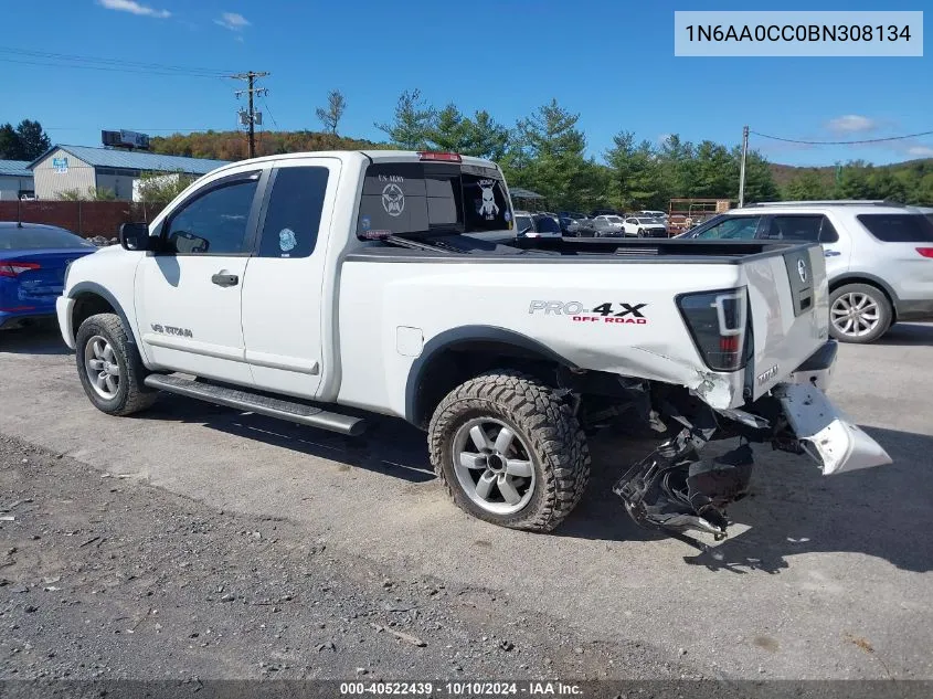 2011 Nissan Titan Pro-4X VIN: 1N6AA0CC0BN308134 Lot: 40522439