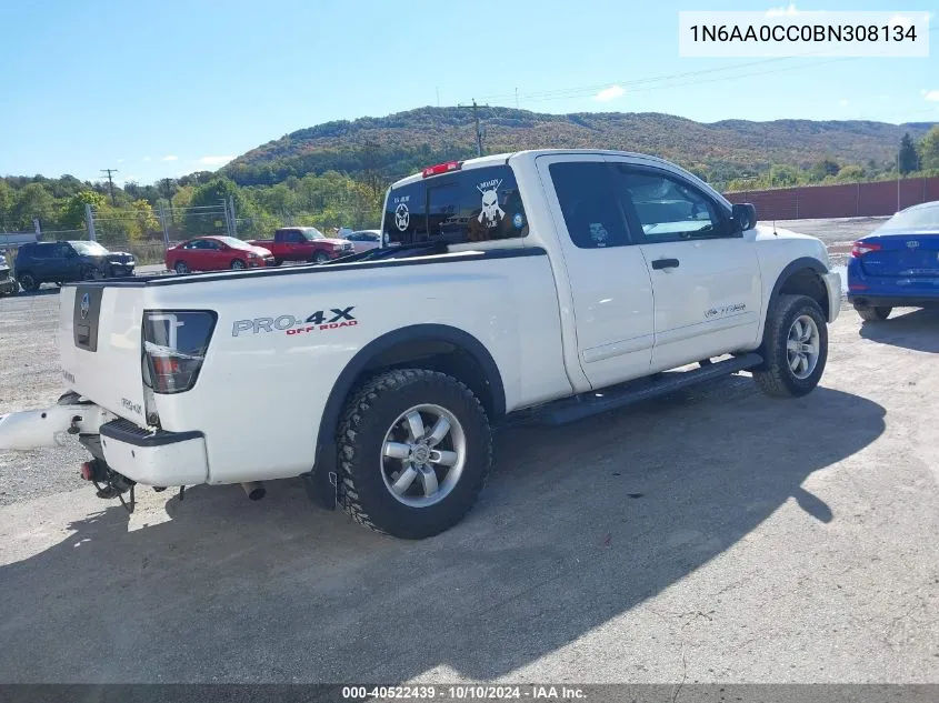 2011 Nissan Titan Pro-4X VIN: 1N6AA0CC0BN308134 Lot: 40522439