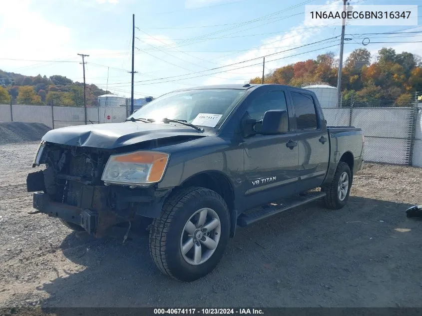 2011 Nissan Titan Sv VIN: 1N6AA0EC6BN316347 Lot: 40674117