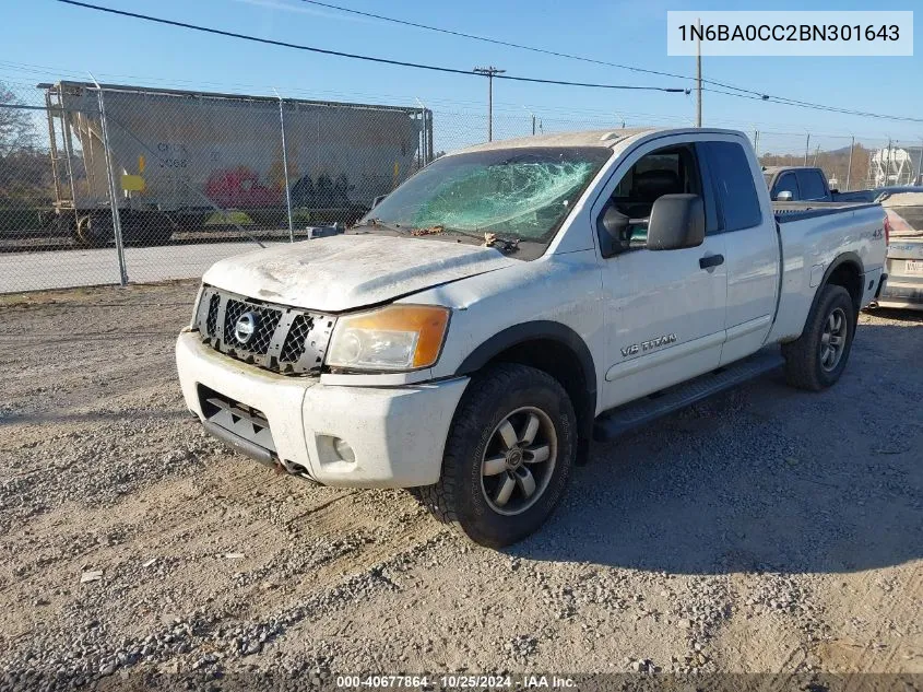 2011 Nissan Titan Pro-4X VIN: 1N6BA0CC2BN301643 Lot: 40677864