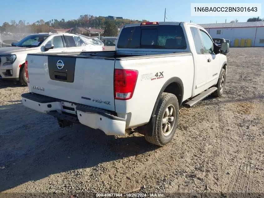 2011 Nissan Titan Pro-4X VIN: 1N6BA0CC2BN301643 Lot: 40677864