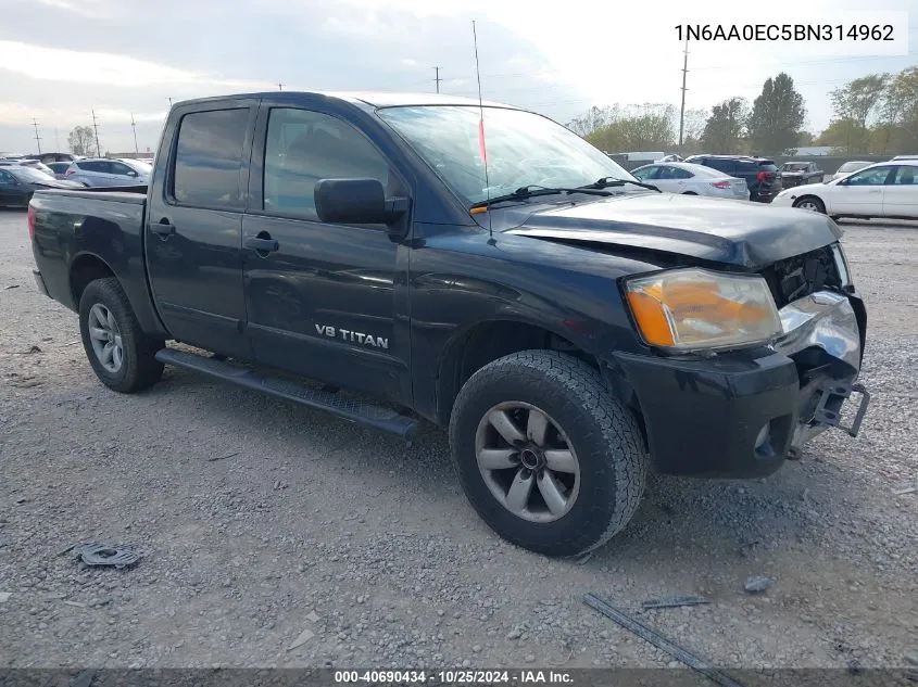 2011 Nissan Titan Sv VIN: 1N6AA0EC5BN314962 Lot: 40690434