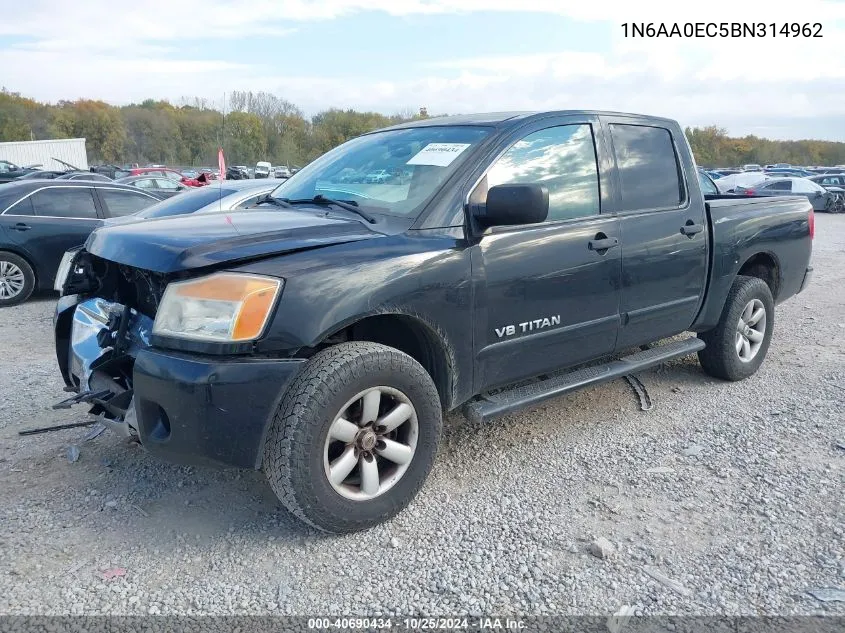 2011 Nissan Titan Sv VIN: 1N6AA0EC5BN314962 Lot: 40690434