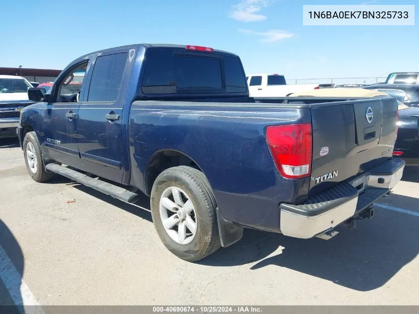 2011 Nissan Titan Sv VIN: 1N6BA0EK7BN325733 Lot: 40690674