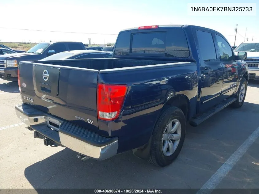 2011 Nissan Titan Sv VIN: 1N6BA0EK7BN325733 Lot: 40690674