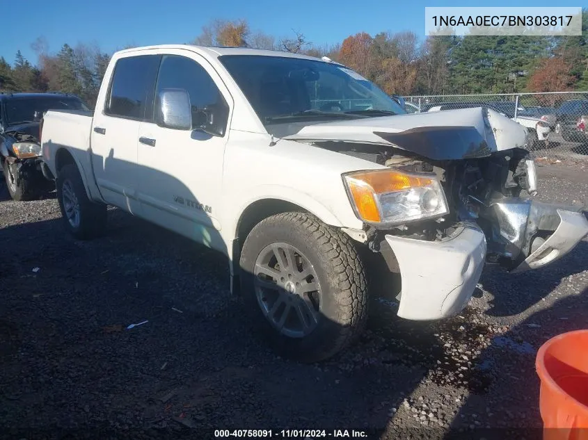 1N6AA0EC7BN303817 2011 Nissan Titan Sl