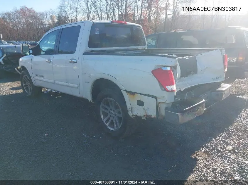 2011 Nissan Titan Sl VIN: 1N6AA0EC7BN303817 Lot: 40758091