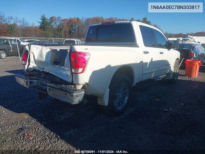 1N6AA0EC7BN303817 2011 Nissan Titan Sl