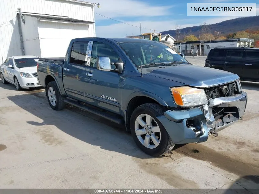 2011 Nissan Titan Sl VIN: 1N6AA0EC5BN305517 Lot: 40758744