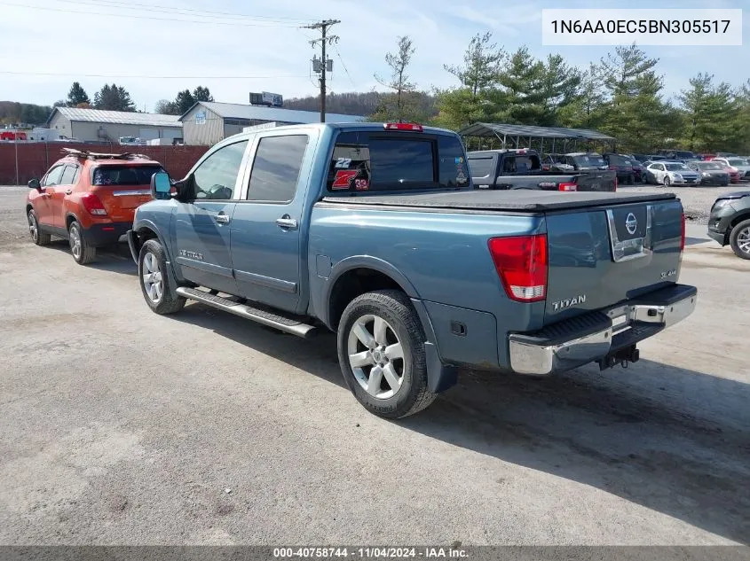 2011 Nissan Titan Sl VIN: 1N6AA0EC5BN305517 Lot: 40758744