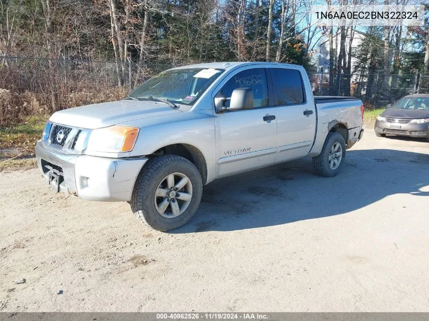 2011 Nissan Titan Sv VIN: 1N6AA0EC2BN322324 Lot: 40862526