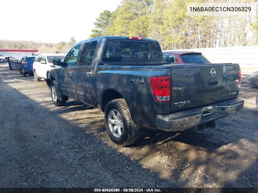 2012 Nissan Titan Sv VIN: 1N6BA0EC1CN306329 Lot: 40124390