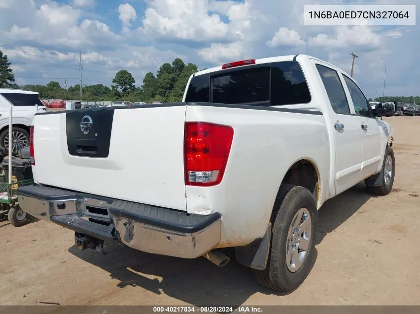 2012 Nissan Titan Sv VIN: 1N6BA0ED7CN327064 Lot: 40217834