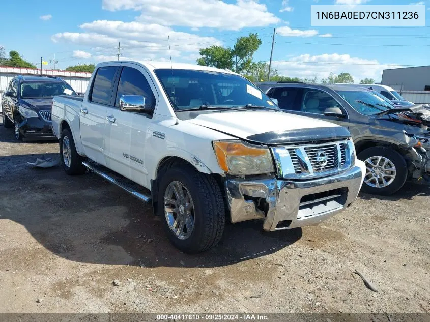 2012 Nissan Titan Sl VIN: 1N6BA0ED7CN311236 Lot: 40417610