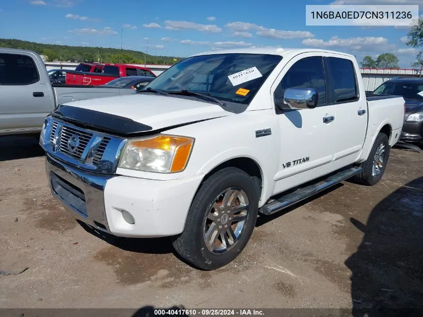 2012 Nissan Titan Sl VIN: 1N6BA0ED7CN311236 Lot: 40417610