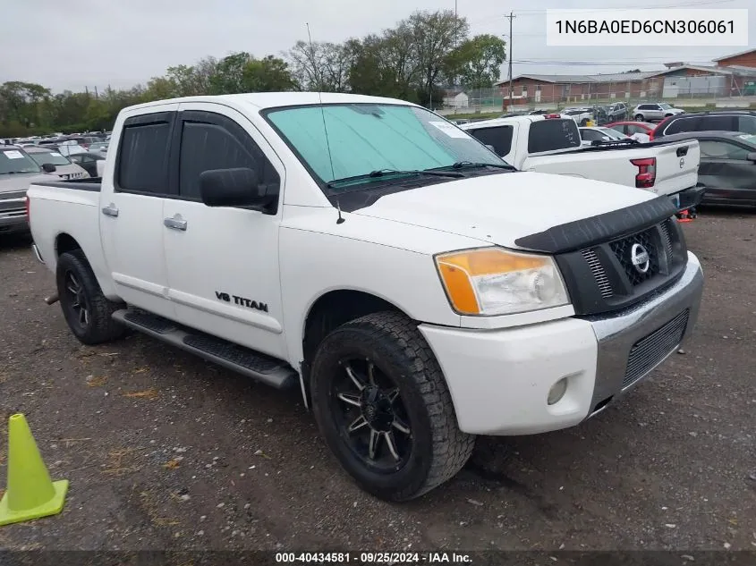 2012 Nissan Titan Sv VIN: 1N6BA0ED6CN306061 Lot: 40434581