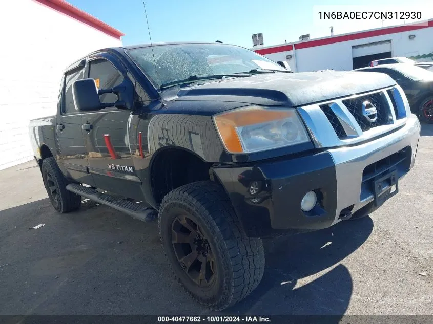 2012 Nissan Titan Sv VIN: 1N6BA0EC7CN312930 Lot: 40477662