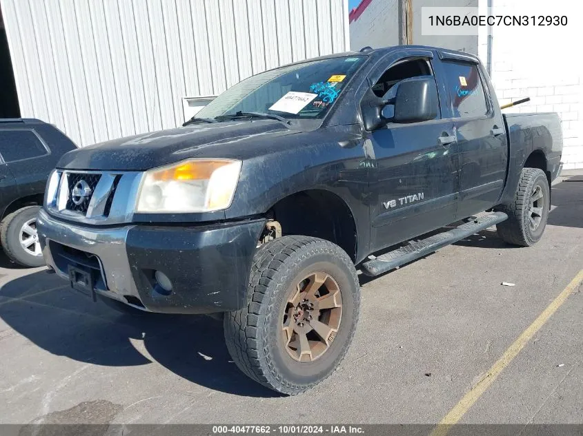 2012 Nissan Titan Sv VIN: 1N6BA0EC7CN312930 Lot: 40477662