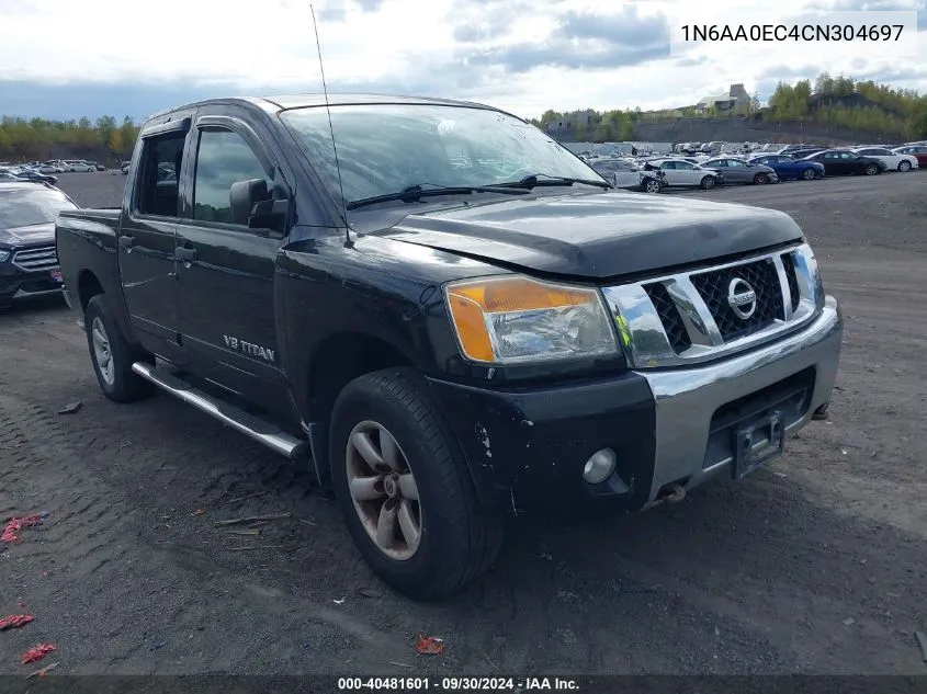 2012 Nissan Titan Sv VIN: 1N6AA0EC4CN304697 Lot: 40481601