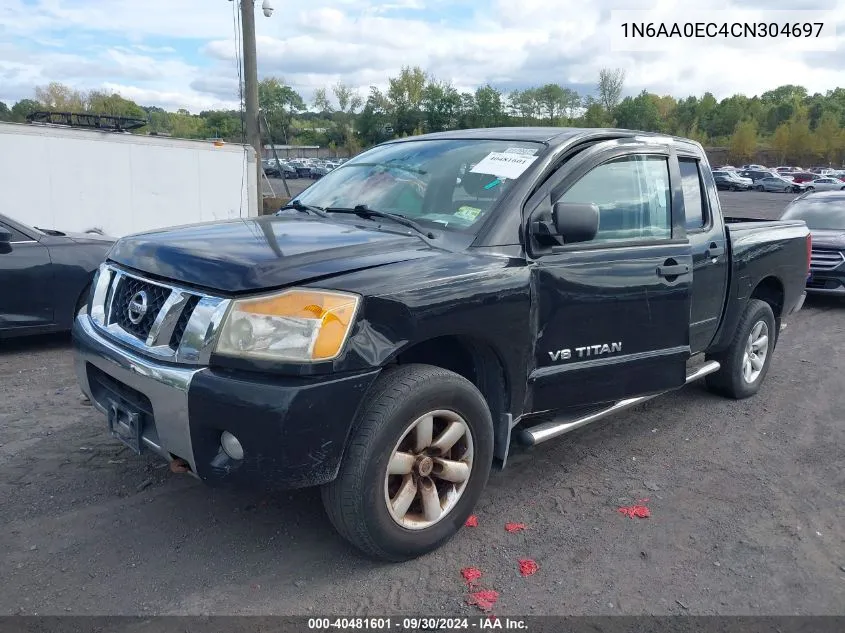 2012 Nissan Titan Sv VIN: 1N6AA0EC4CN304697 Lot: 40481601