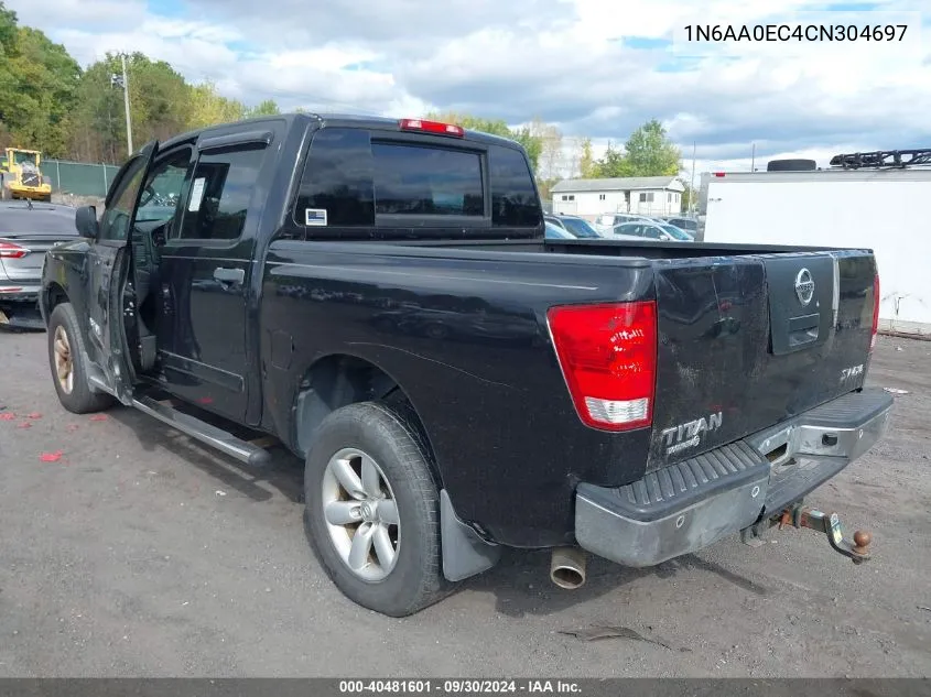 2012 Nissan Titan Sv VIN: 1N6AA0EC4CN304697 Lot: 40481601