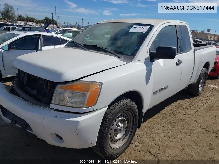 2012 Nissan Titan S VIN: 1N6AA0CH9CN317444 Lot: 40581161