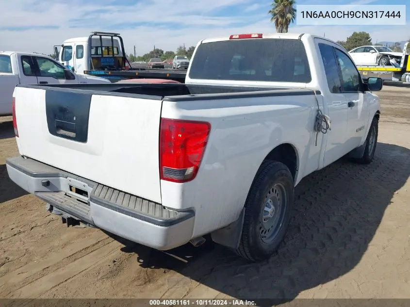 2012 Nissan Titan S VIN: 1N6AA0CH9CN317444 Lot: 40581161