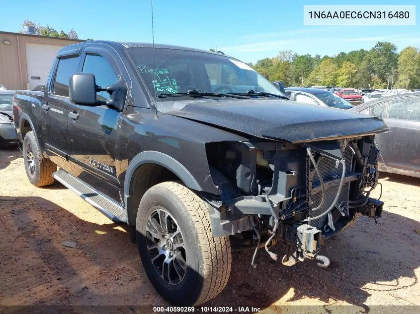 2012 Nissan Titan Pro-4X VIN: 1N6AA0EC6CN316480 Lot: 40590269