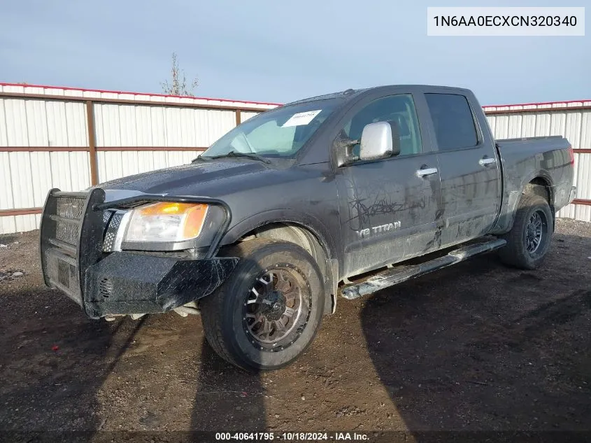 2012 Nissan Titan Pro-4X/S/Sl/Sv VIN: 1N6AA0ECXCN320340 Lot: 40641795