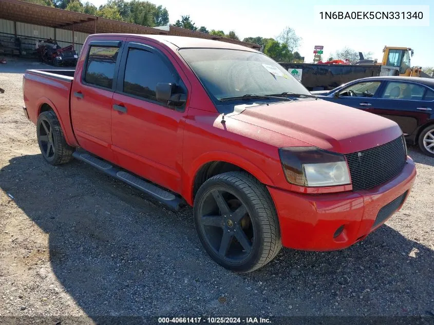 2012 Nissan Titan Sv VIN: 1N6BA0EK5CN331340 Lot: 40661417