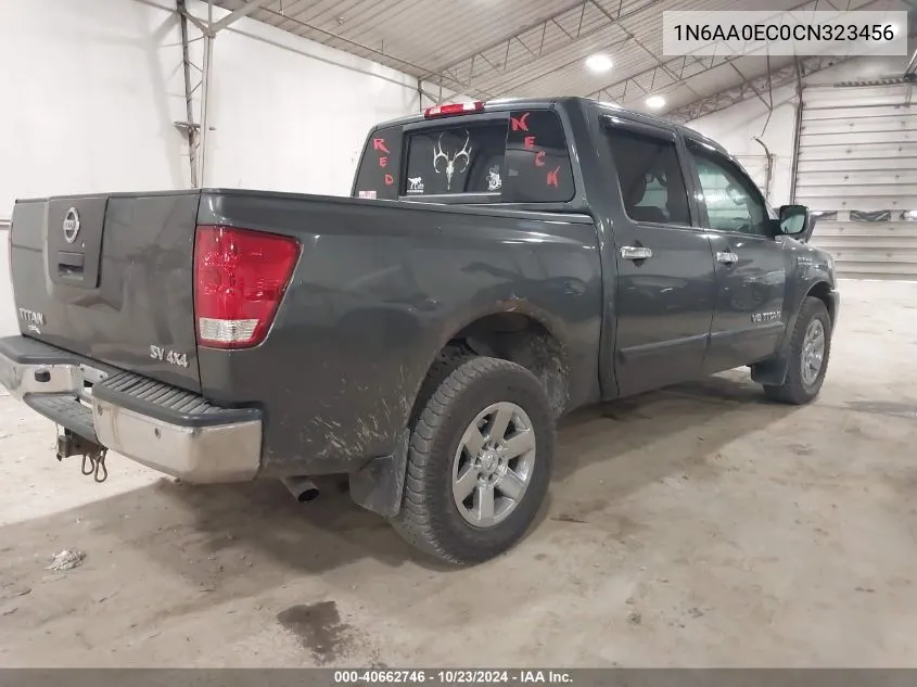 2012 Nissan Titan Sv VIN: 1N6AA0EC0CN323456 Lot: 40662746