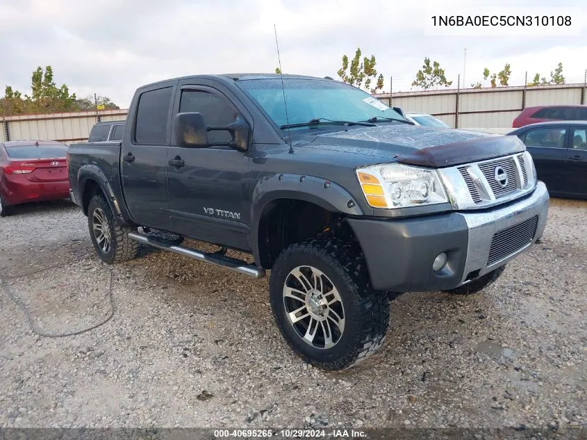 2012 Nissan Titan Sv VIN: 1N6BA0EC5CN310108 Lot: 40695265