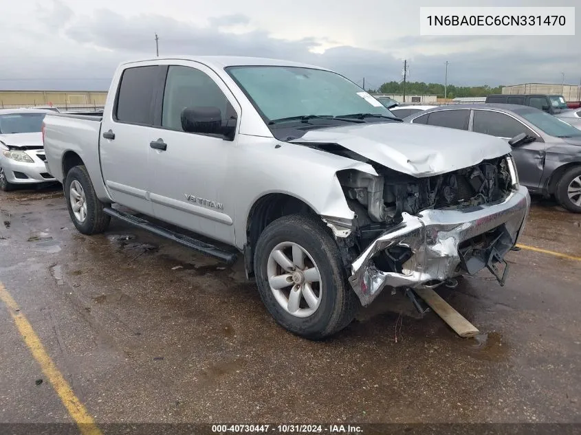 2012 Nissan Titan Sv VIN: 1N6BA0EC6CN331470 Lot: 40730447