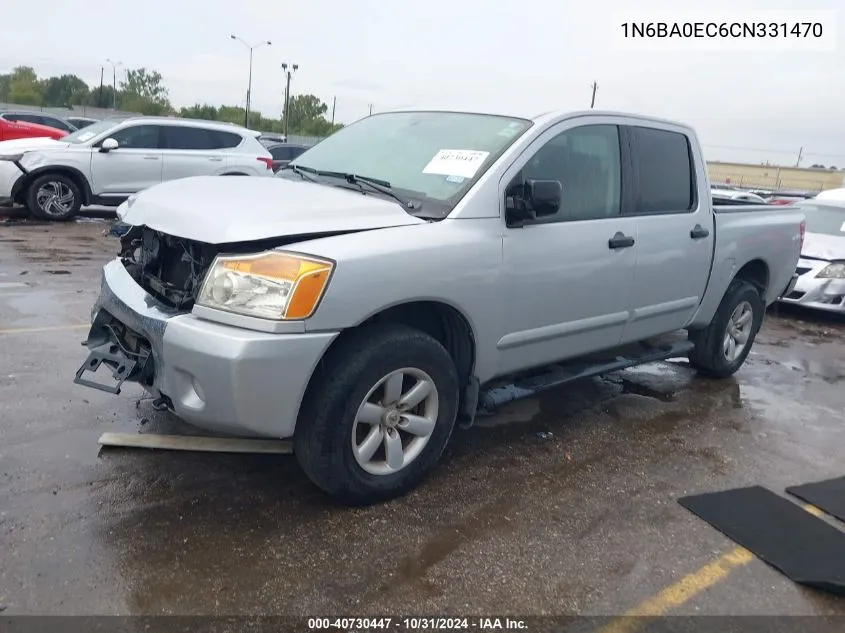 2012 Nissan Titan Sv VIN: 1N6BA0EC6CN331470 Lot: 40730447